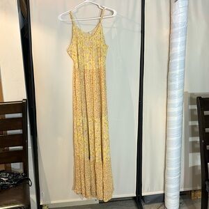 Yellow Tiered floral dress